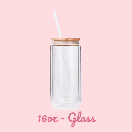 16oz Glass Snow Globe Cup